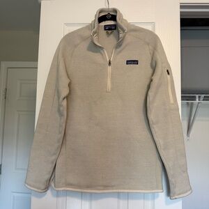 Patagonia Off-White Fleece Quarter-Zip‎